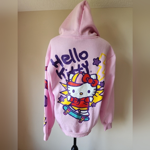 Sanrio Other - NWOT Hello Kitty Saniro Skateboarding Men's Pink Hoodie Size M.